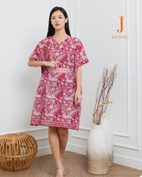 Anila Batik Cap Kaftan Pink