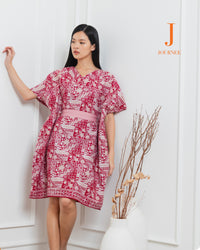 Anila Batik Cap Kaftan Pink