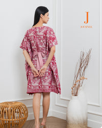 Anila Batik Cap Kaftan Pink