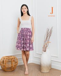 Atina Mini Batik Cap Skirt Orchid
