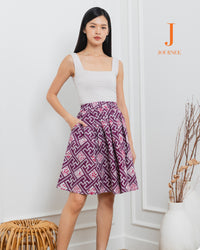Atina Mini Batik Cap Skirt Orchid