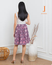 Atina Mini Batik Cap Skirt Orchid