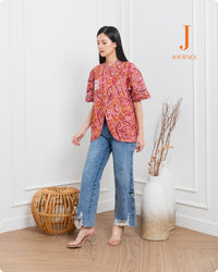 Aleeya Embroided Top Premium Batik Megamendung