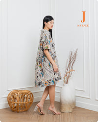 Aijia Batik Mini Shirt Dress Pepper