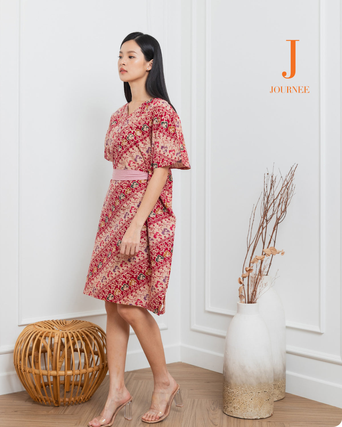 Anila Batik Cap Kaftan Rubies