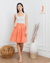 Atina Mini Batik Cap Skirt Jeruk