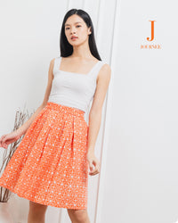 Atina Mini Batik Cap Skirt Jeruk