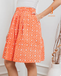 Atina Mini Batik Cap Skirt Jeruk