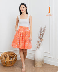 Atina Mini Batik Cap Skirt Jeruk
