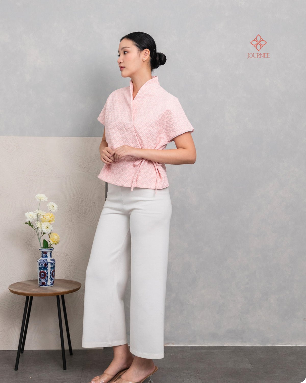 Amanis Kimono Outer Top Embossed Confetti