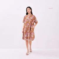 Alena Batik Cap Caramel/Violet