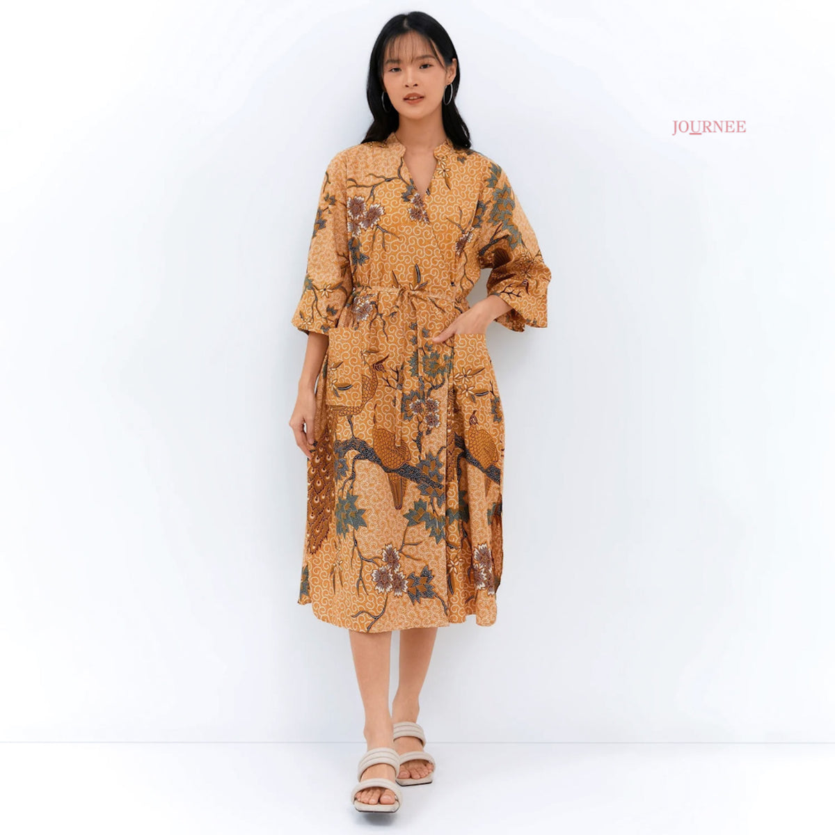 Asmine Kimono Dress Biscotti