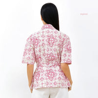 Aylee Batik Cap Utility Top /Outer Pink