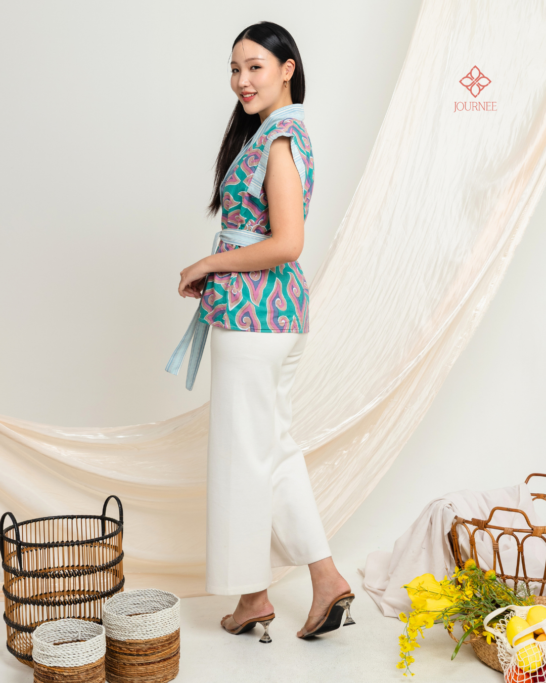 Adrina Batik Kimono Top Megamendung Dreamy