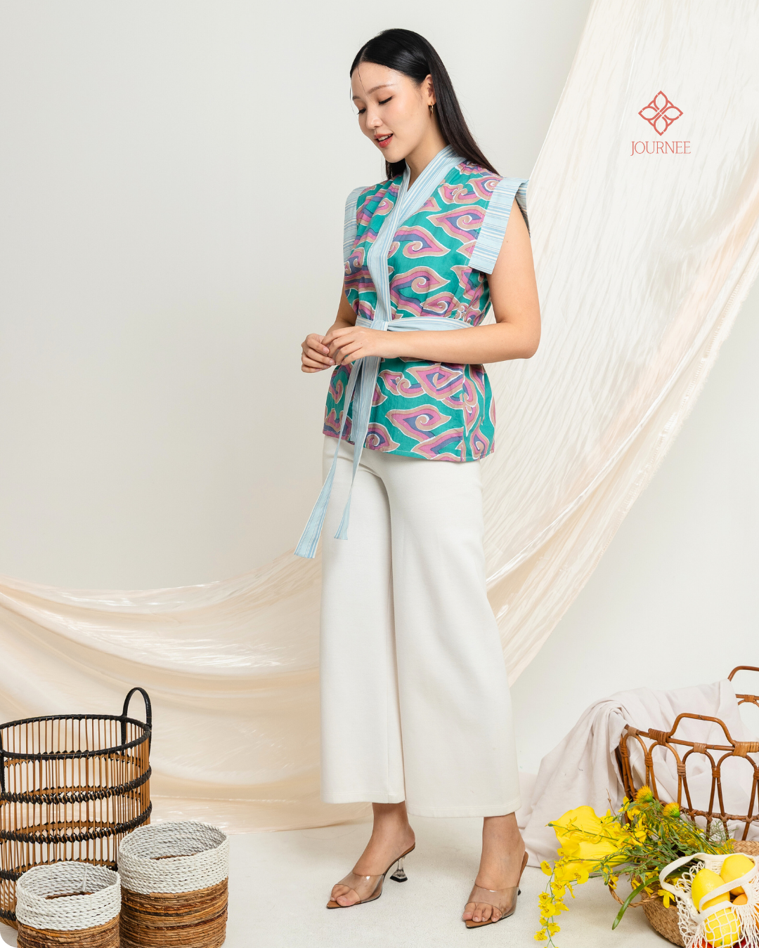 Adrina Batik Kimono Top Megamendung Dreamy