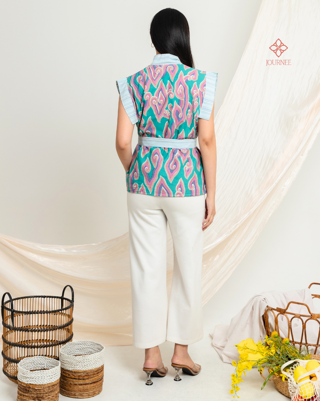 Adrina Batik Kimono Top Megamendung Dreamy