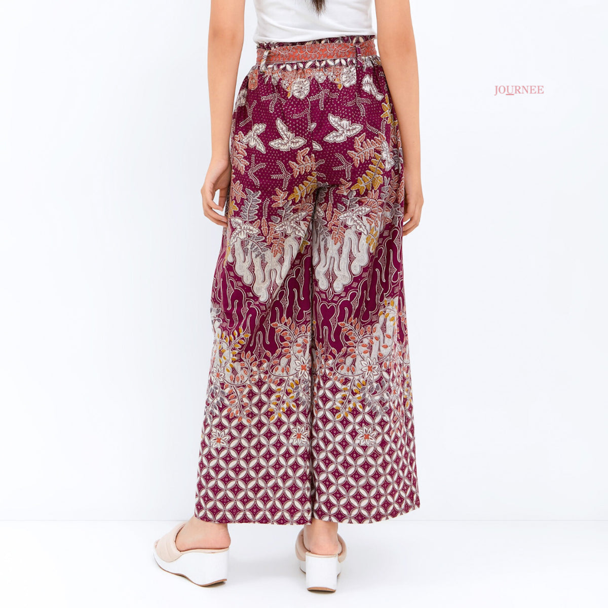 Angie Batik Pants Plum