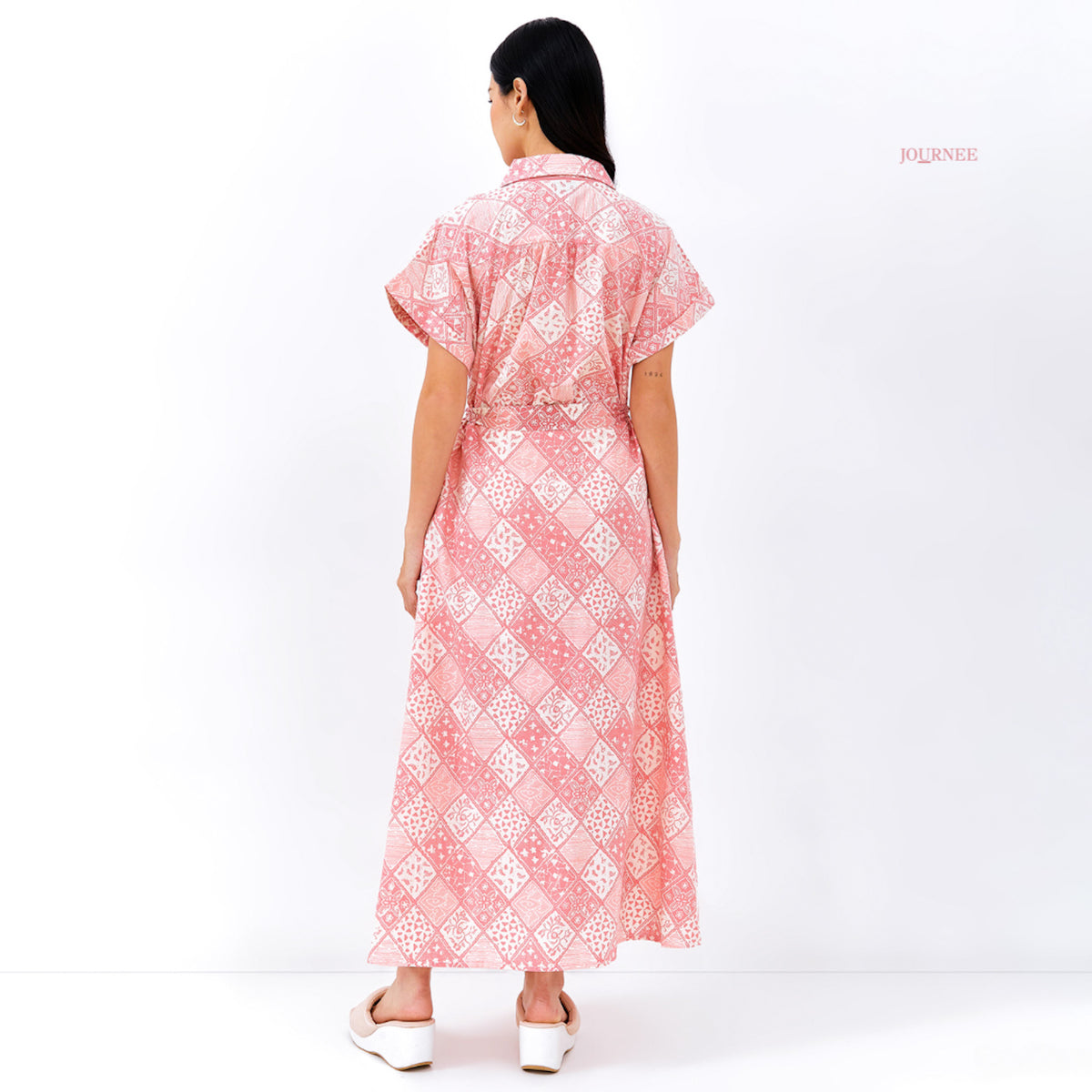 Arykate Maxi Batik Cap Dress Pink