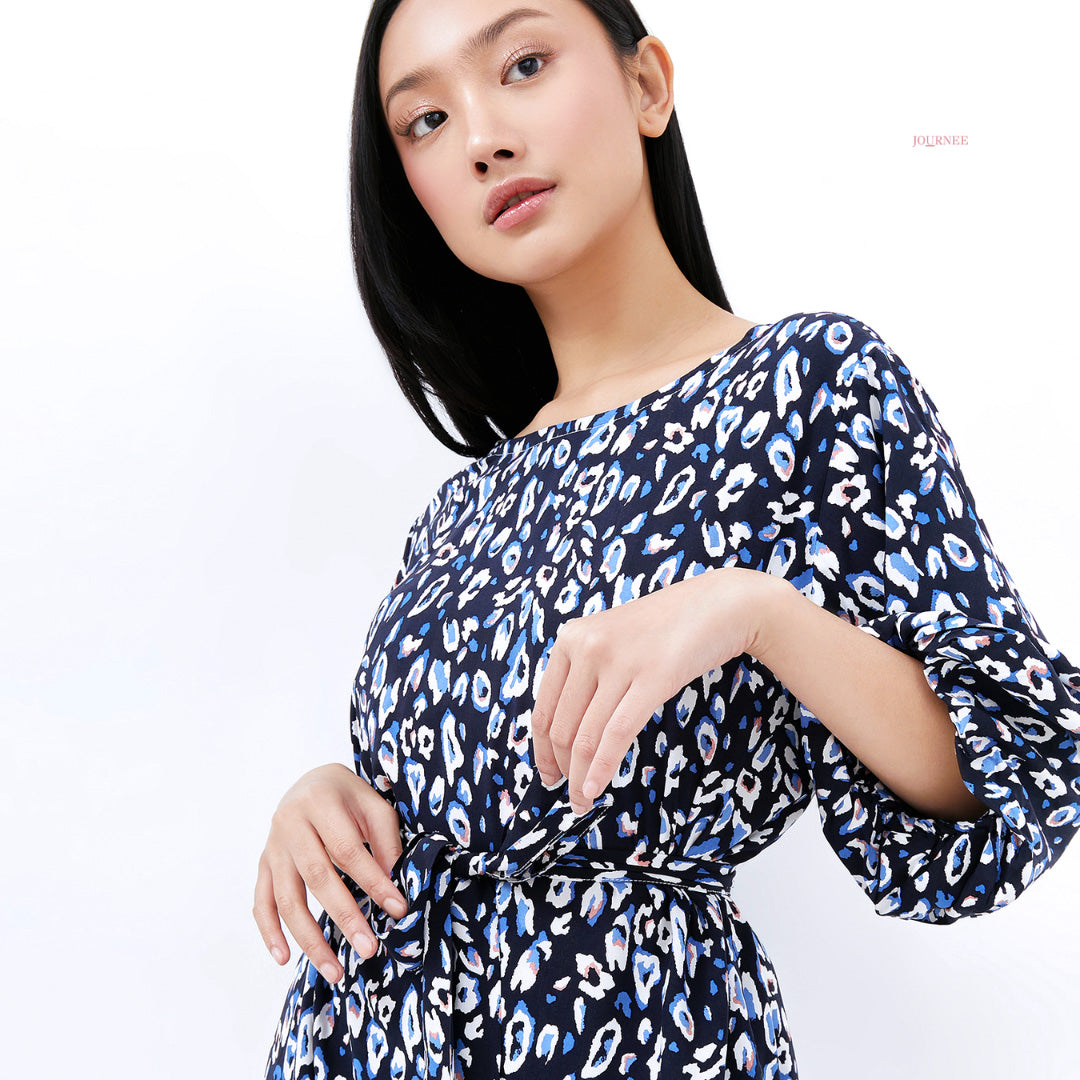 Aessy Midi Print Dress