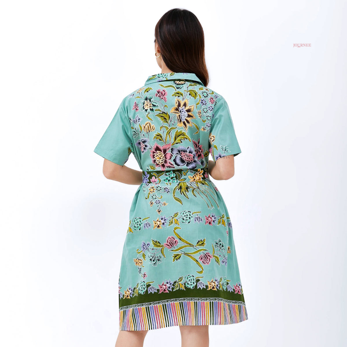 Amelie Batik Shirt Dress Encim Pear