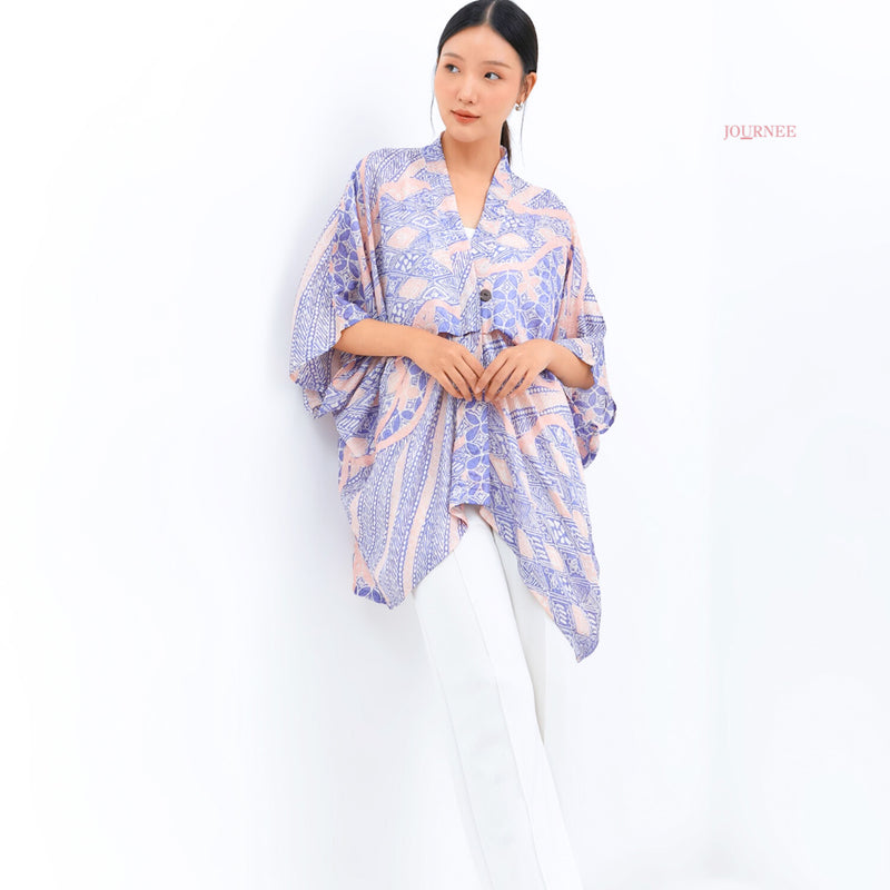 Auriel Top/Outer Batik Viscose Peri