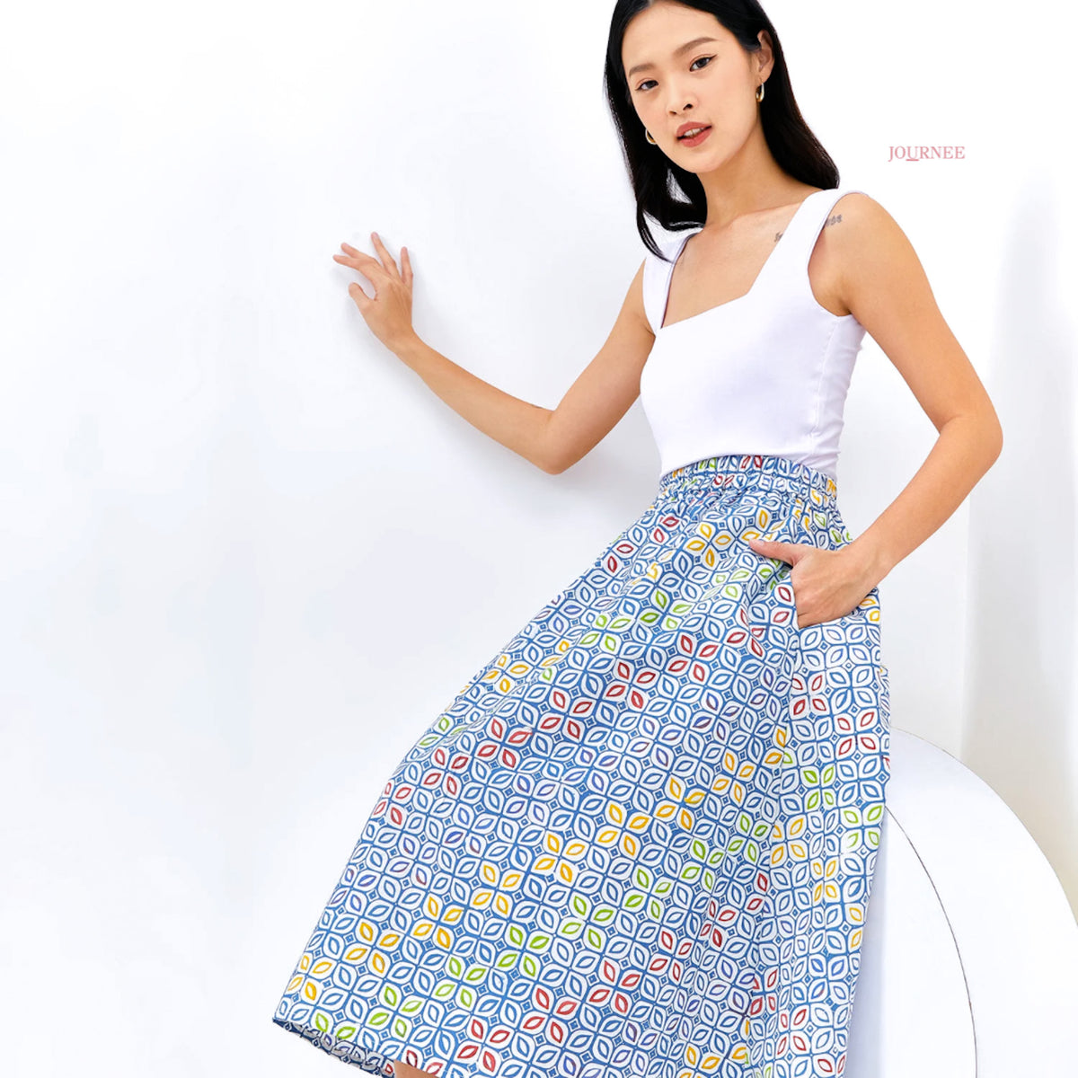 Adelya Batik Cap Skirt Multi