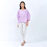 Andee Box Batik Cap Top Lilac