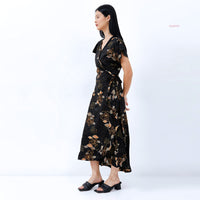 Asme Batik Wrap Maxi Dress Megamendung