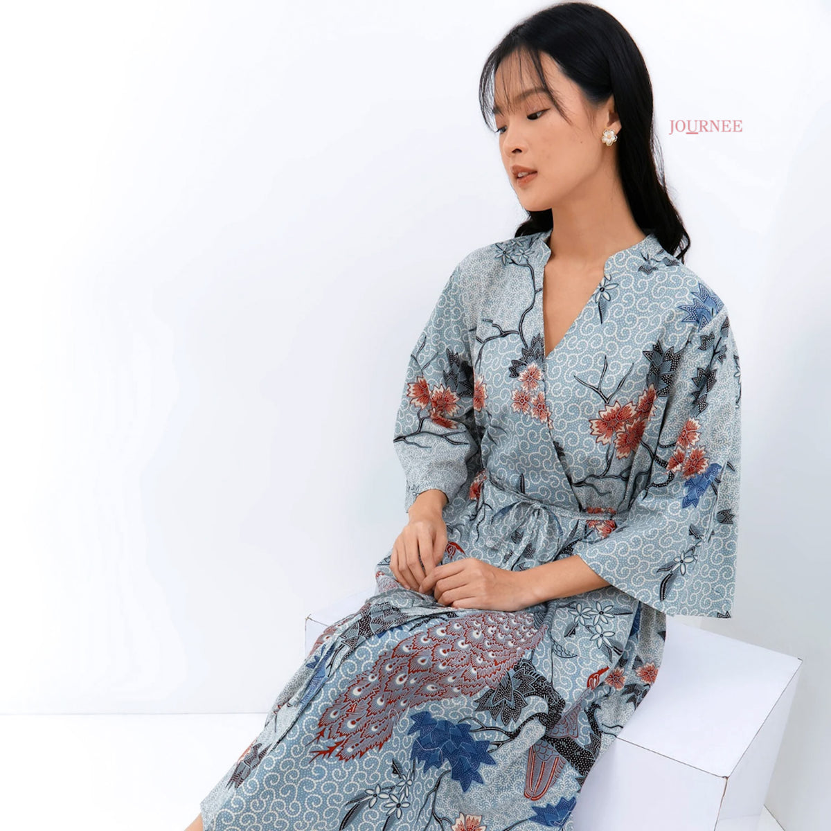 Asmine Kimono Dress Glacier