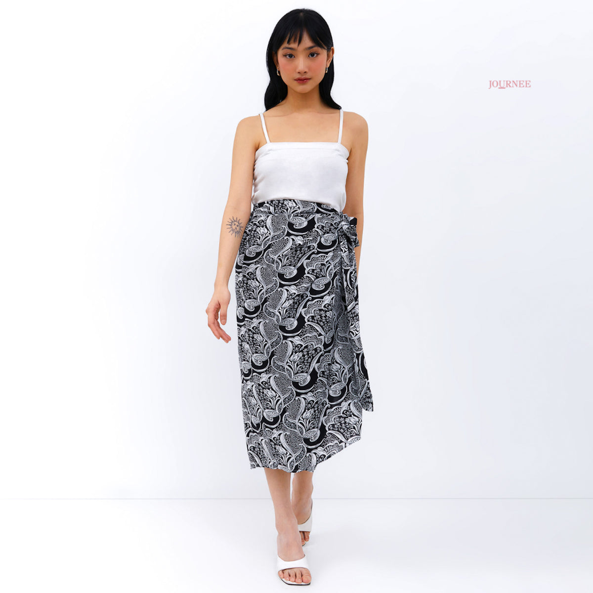 Aluisa Sarong Wrap Skirt Mono