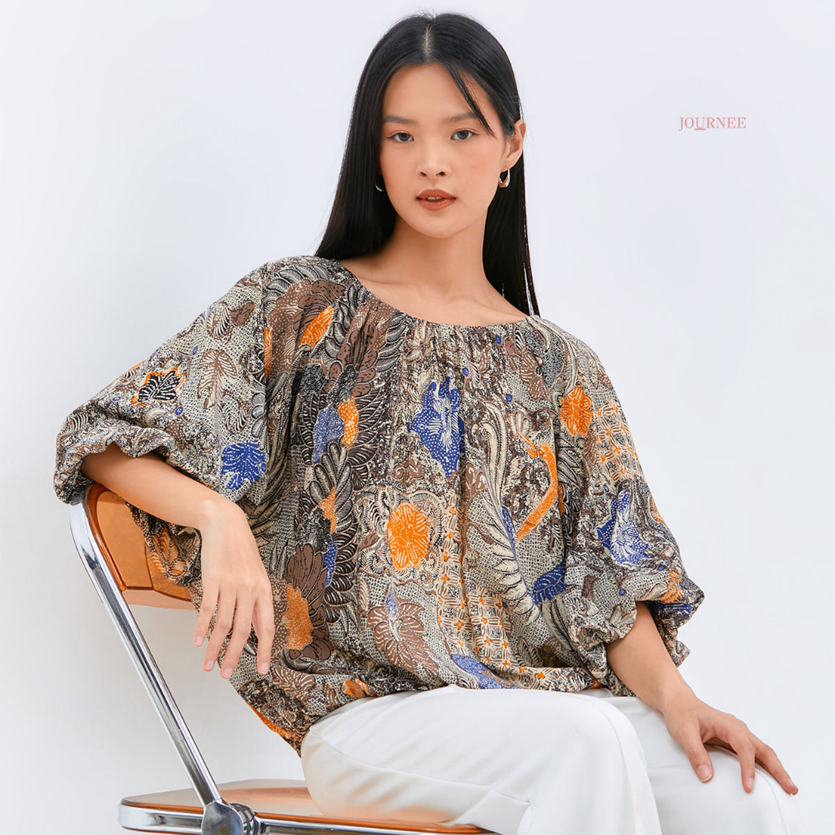 Abelia Batik Elegant Puff Top Stellar