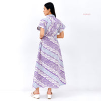 Arykate Maxi Batik Cap Dress Lilas