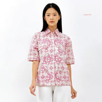 Aylee Batik Cap Utility Top /Outer Pink