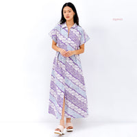 Arykate Maxi Batik Cap Dress Lilas