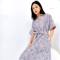 Azara Batik Cap  Maxi Shirt Dress