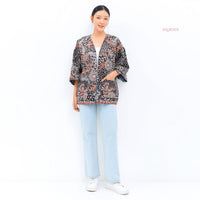 Allyna Blue Batik Reversible Outer