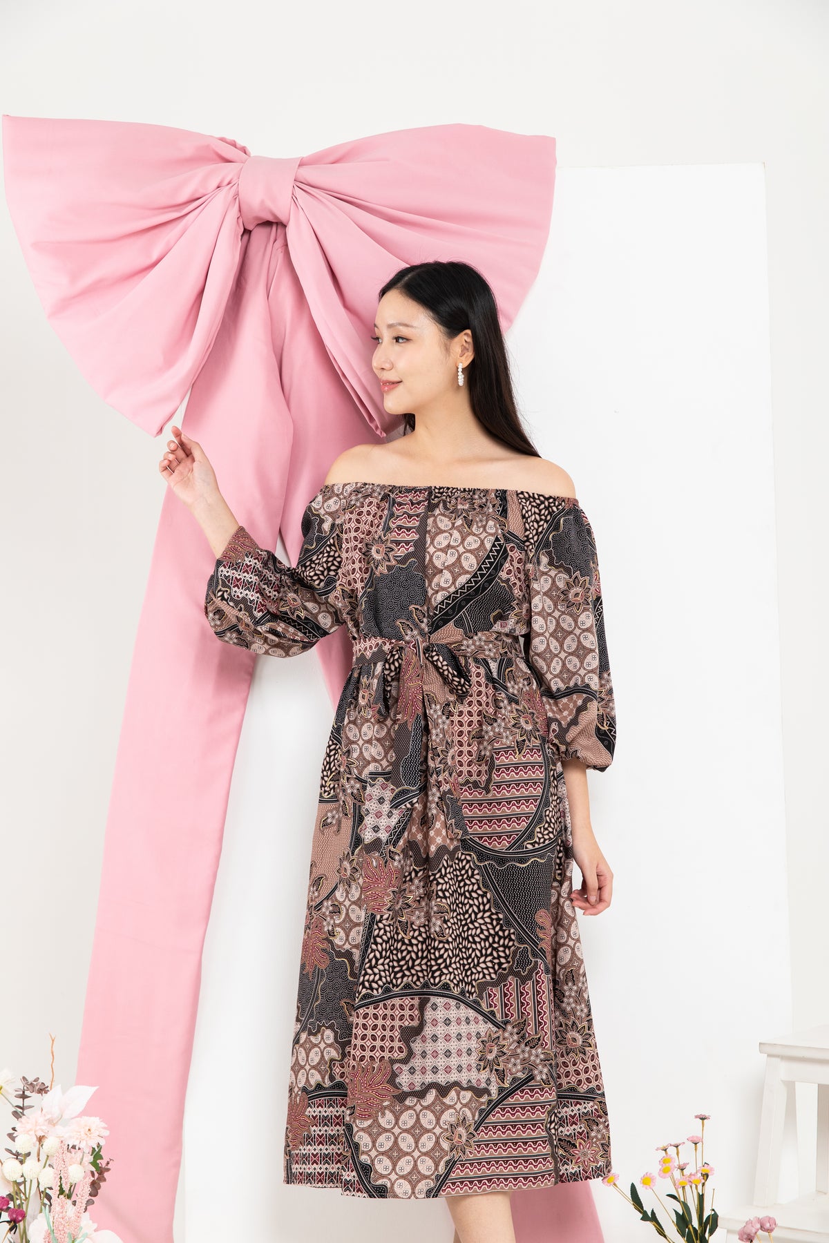 Arei Batik Parada Dress pink