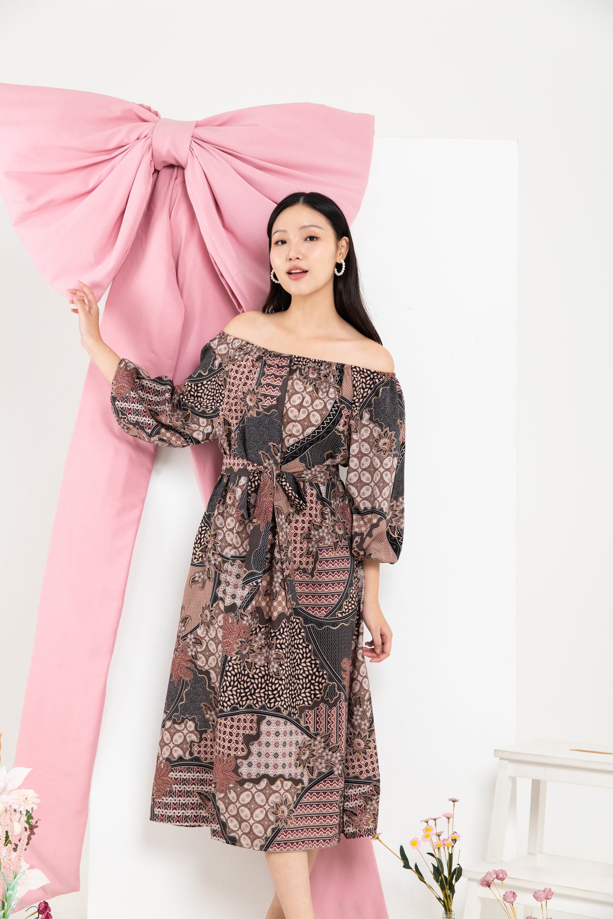 Arei Batik Parada Dress pink