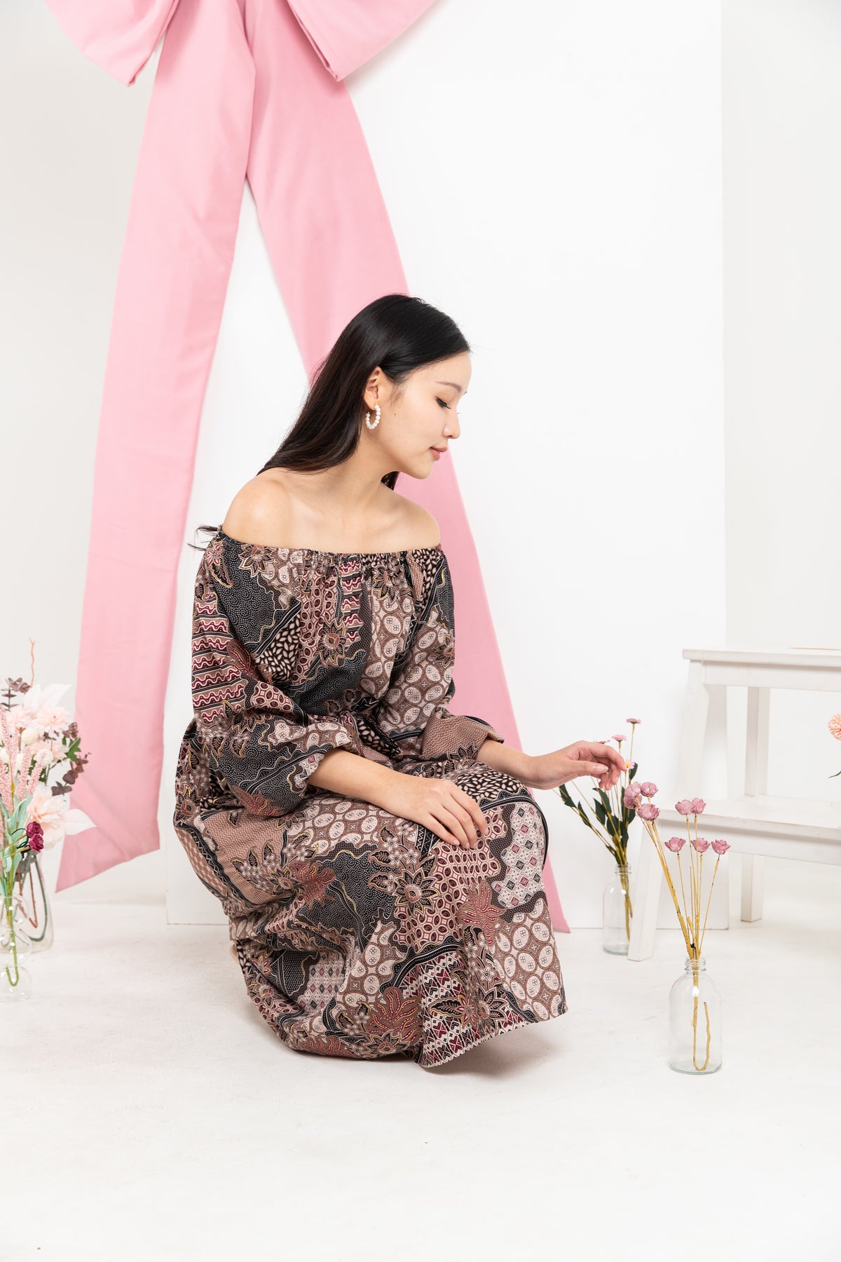 Arei Batik Parada Dress pink