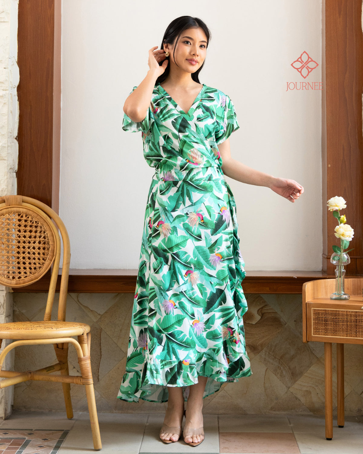 Asme Forest Wrap Dress