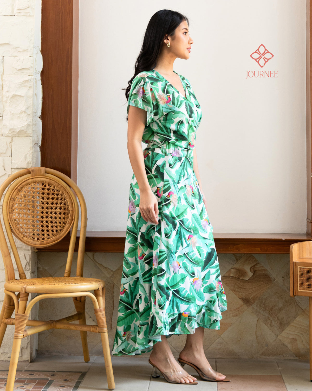 Asme Forest Wrap Dress