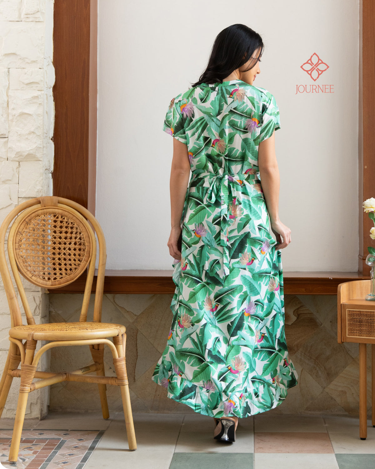 Asme Forest Wrap Dress