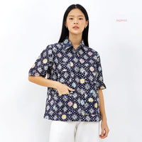 Aylee Batik Cap Utility Top /Outer Bunga