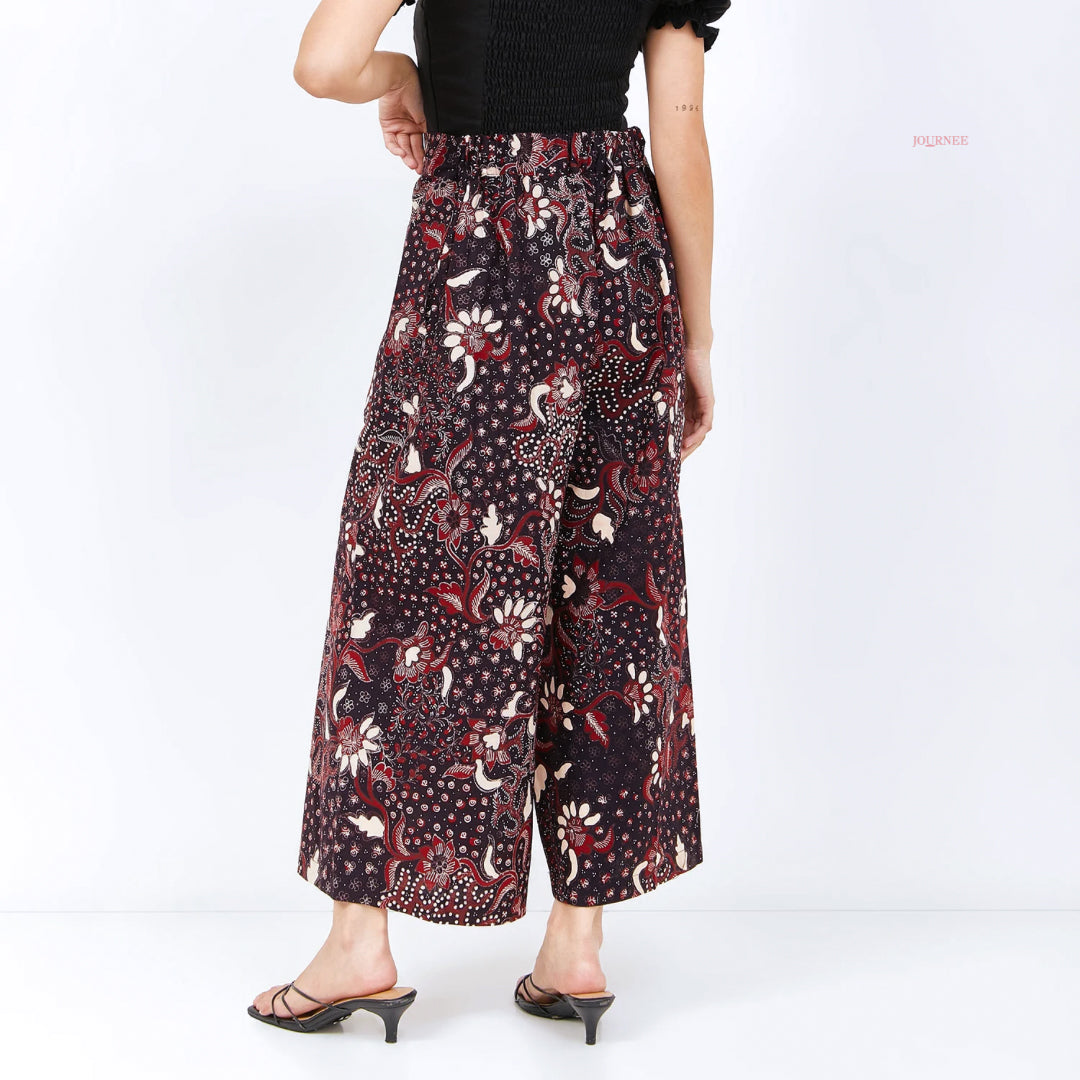 Alana Culottes Batik Lasem Noir Berry