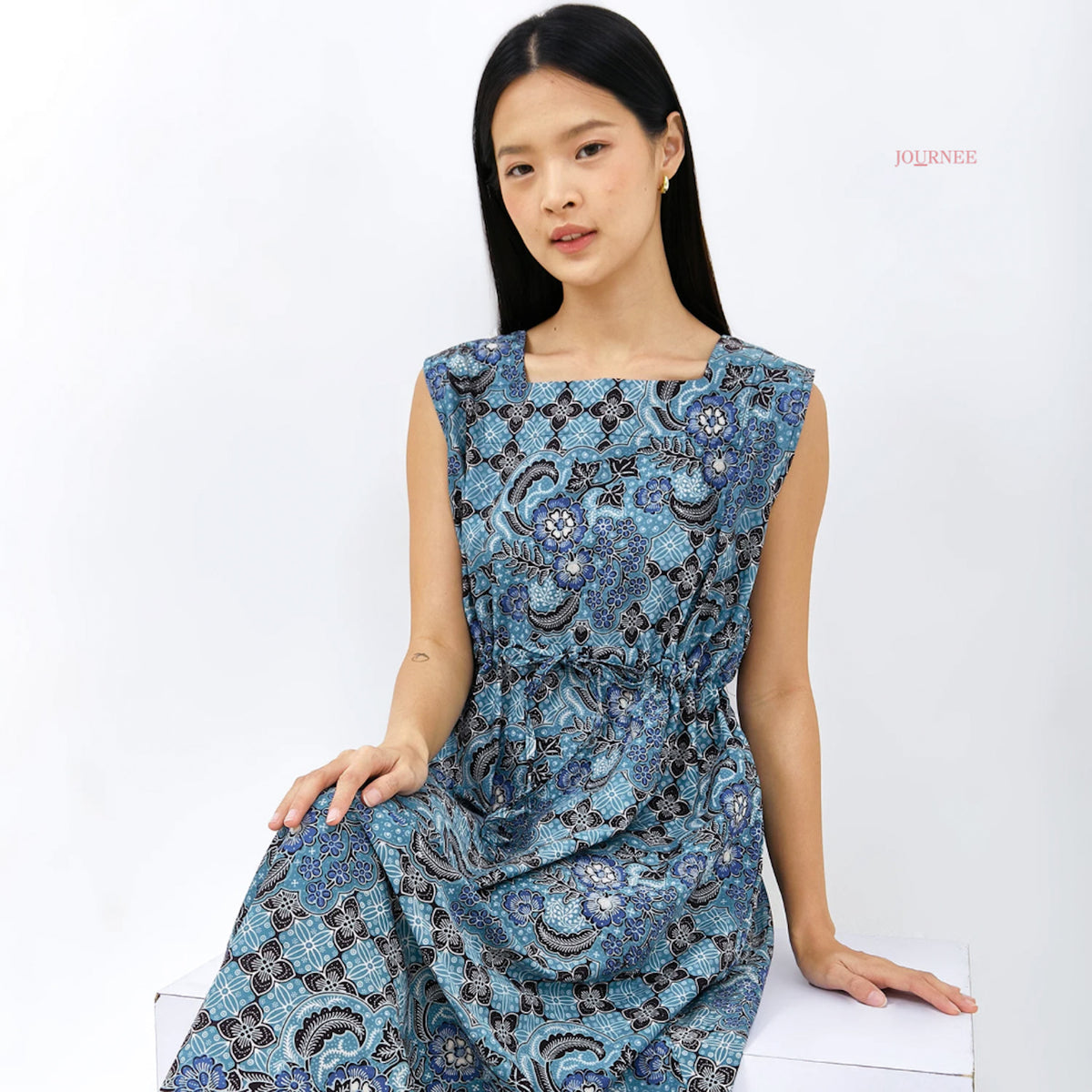 Alda Midi Batik Cerulean