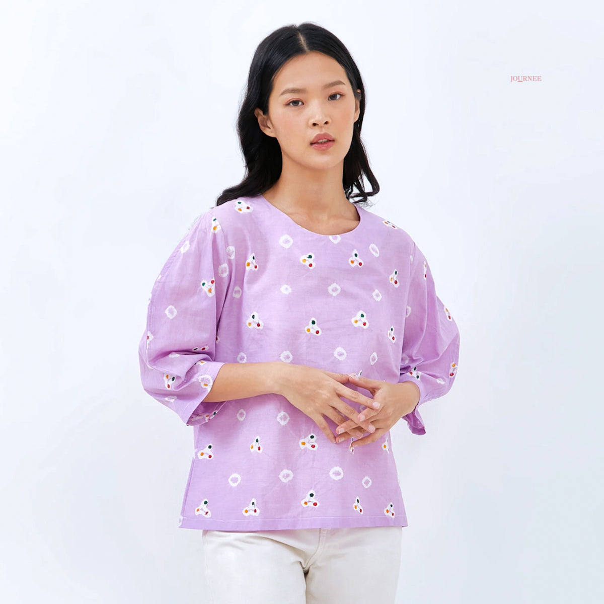 Andee Box Batik Cap Top Lilac