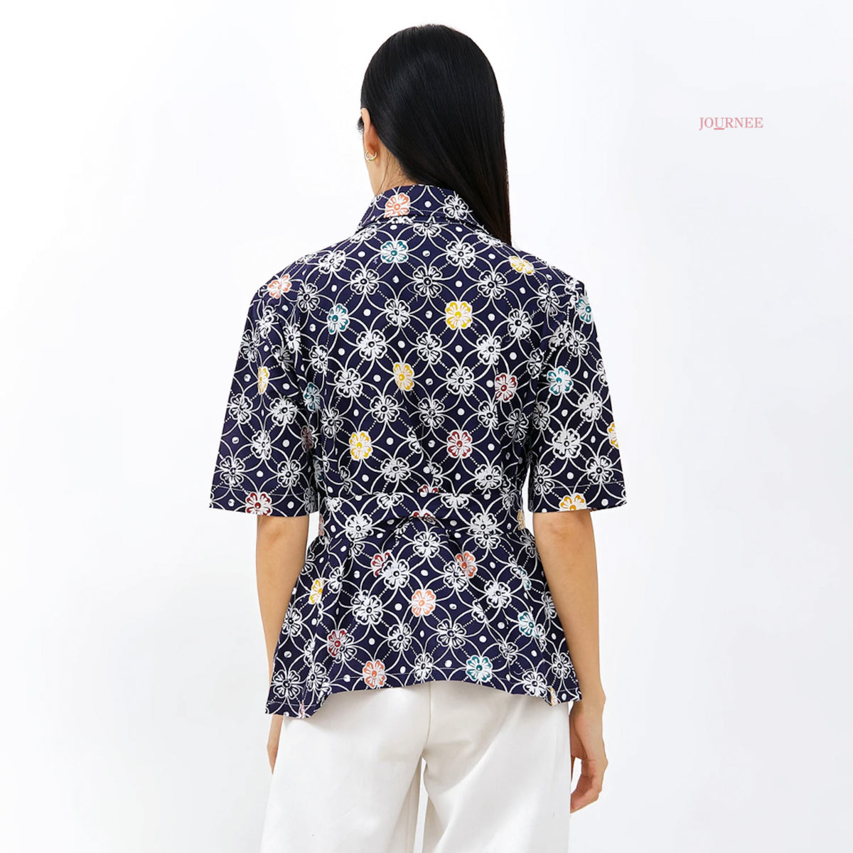 Aylee Batik Cap Utility Top /Outer Bunga