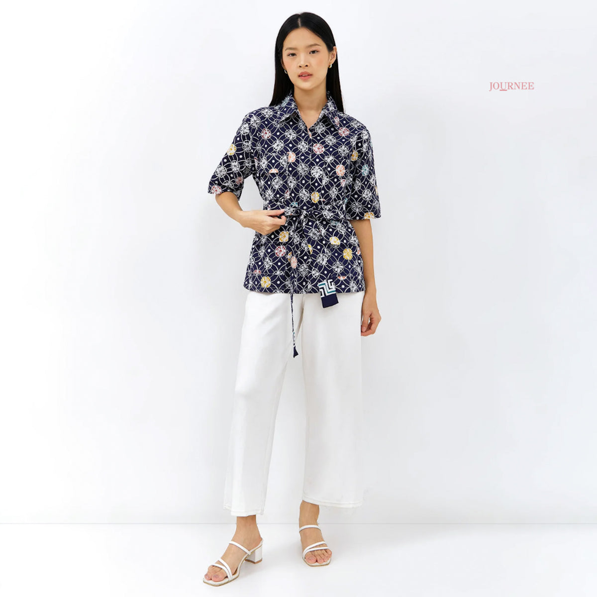 Aylee Batik Cap Utility Top /Outer Bunga