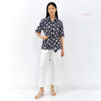 Aylee Batik Cap Utility Top /Outer Bunga