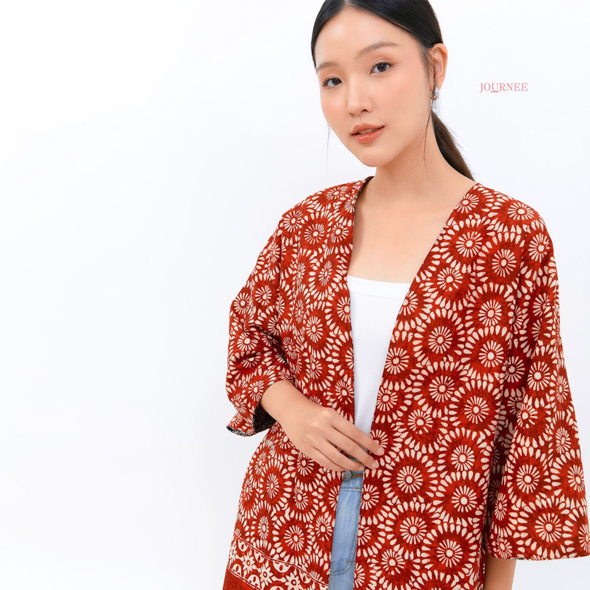 Allyna Red Batik Reversible Outer